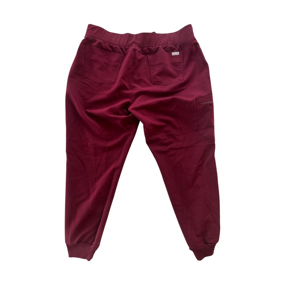 FIGS Zamora Jogger Scrub Pants Women's XL Burgundy Red 3590 Standard Rise Core - Picture 3 of 10